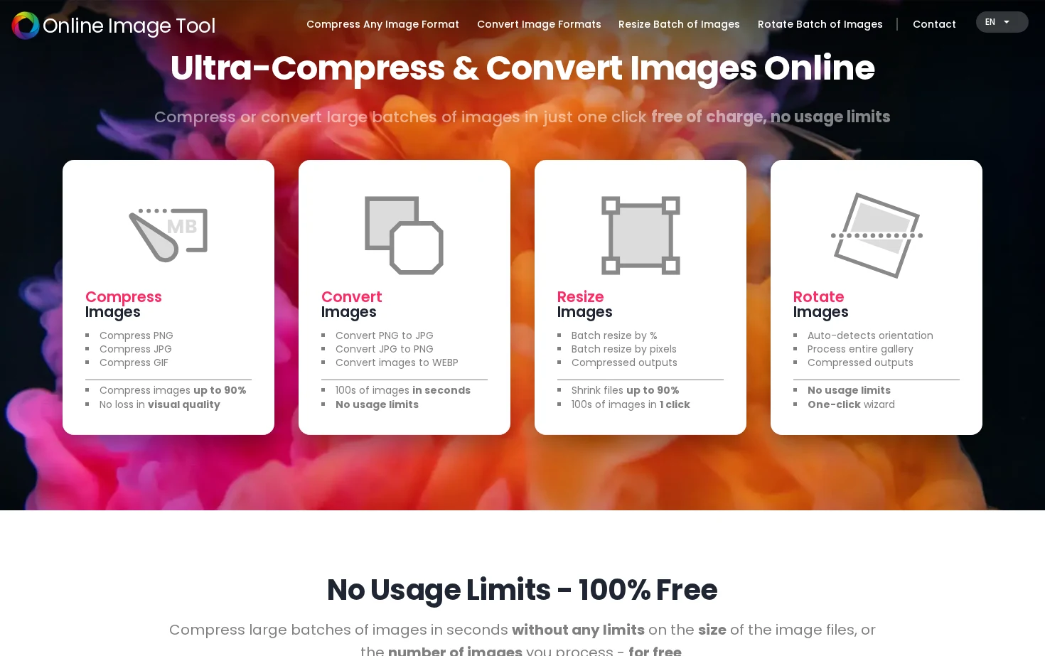 Online Image Tool 页面快照